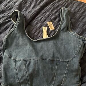 PINK Victoria's Secret Blue Crop Top